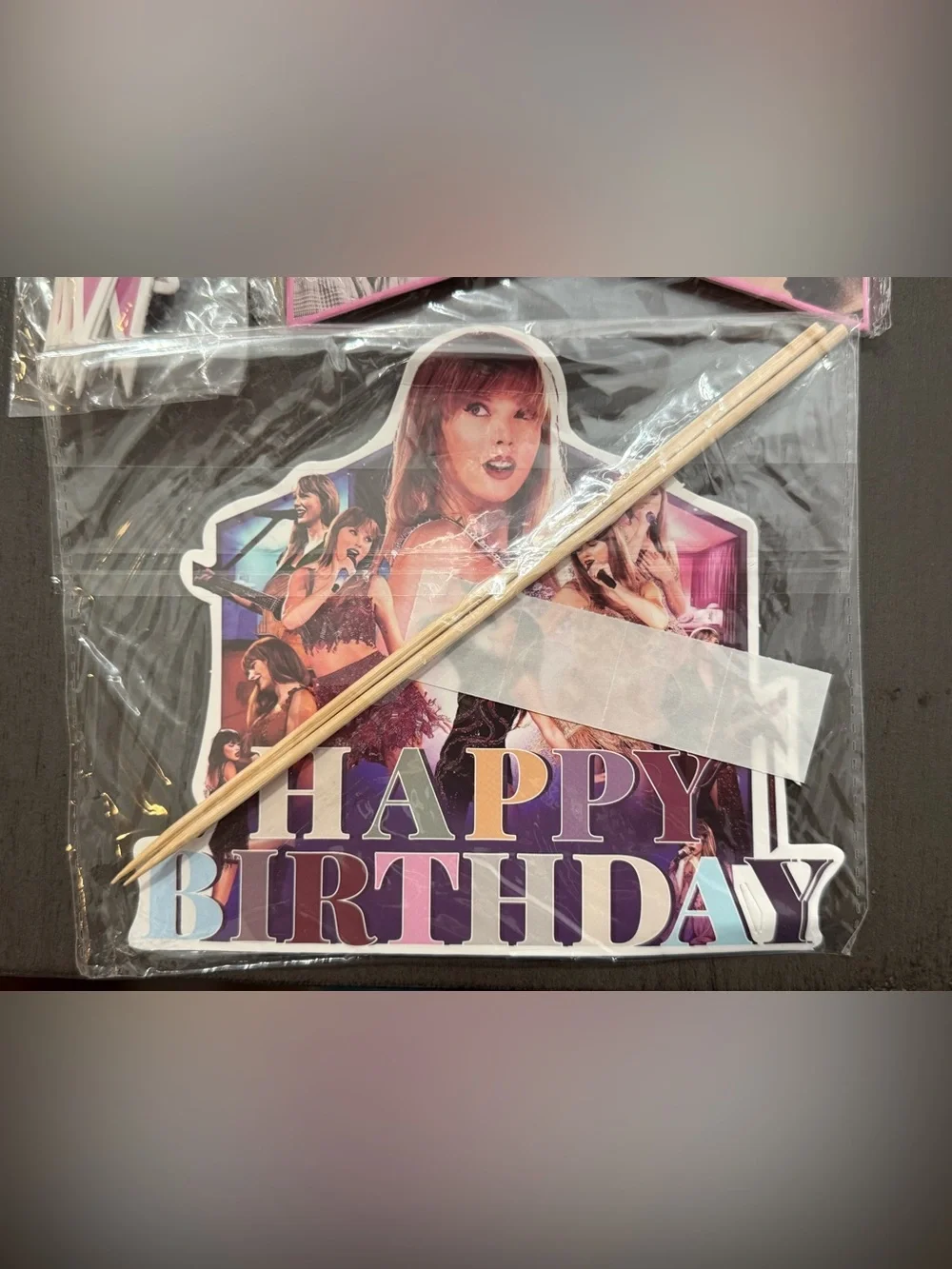 Taylor Swift Happy Birthday Party Supplies Decorations- Pink, Yellow, Red